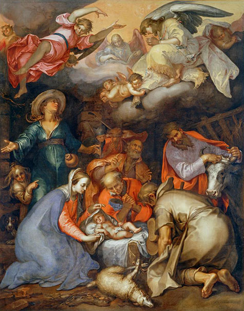 Adoration of the Shepherds 1612 - Abraham Bloemaert reproduction oil painting