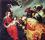 Adoration of Magi I c1623 - Abraham Bloemaert reproduction oil painting