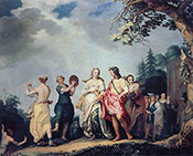 Marriage Amaryllis and Mirtillo - Abraham Bloemaert reproduction oil painting