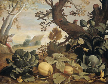 Landscape with Fruit and Vegetables in the Foreground c1614 - Abraham Bloemaert reproduction oil painting