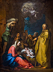 The Adoration of the Shepherds - Abraham Bloemaert reproduction oil painting