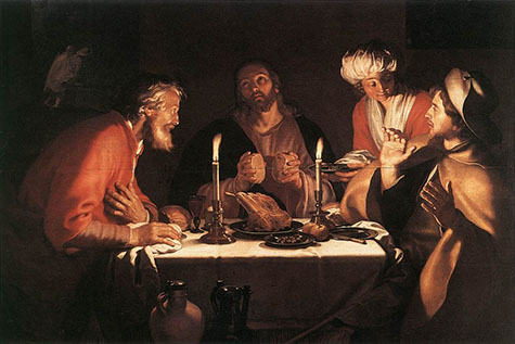 The Emmaus Disciples 1622 - Abraham Bloemaert reproduction oil painting