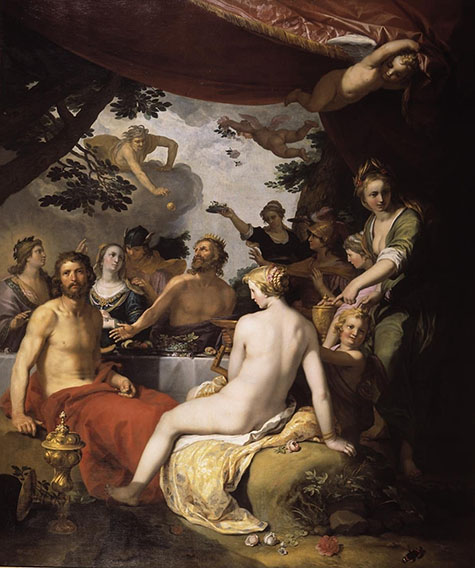 The Feast of the Gods at the Wedding of Peleus and Thetis 1638 - Abraham Bloemaert reproduction oil painting