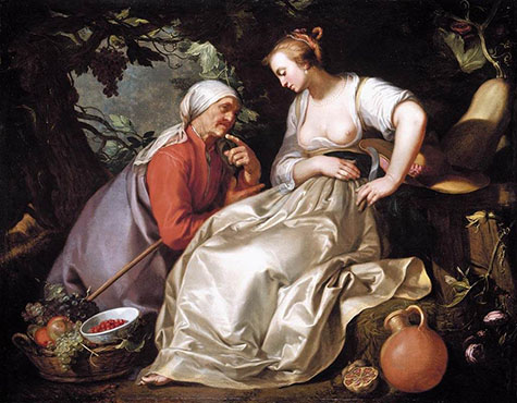 Vertumnus and Pomona 1620 - Abraham Bloemaert reproduction oil painting