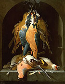 Still Life of Birds - Abraham Mignon reproduction oil painting