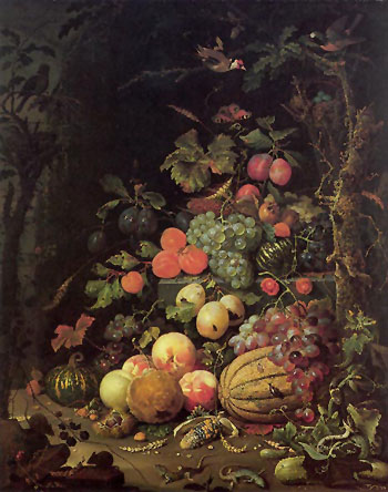 Still Life - Abraham Mignon reproduction oil painting