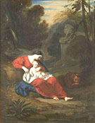 Le Repos de la Sainte Famille - Achille Deveria reproduction oil painting