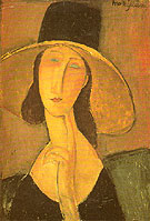 Jeanne in Straw Hat 1917 - Amedeo Modigliani