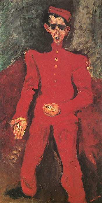 Page Boy at Maxims c1925 - Chaim Soutine reproduction oil painting