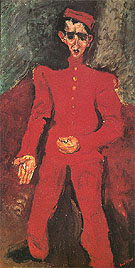 Page Boy at Maxims c1925 - Chaim Soutine reproduction oil painting