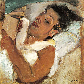 Woman Reading c1937 - Chaim Soutine reproduction oil painting