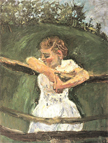 Young Girl at Fence c1940 - Chaim Soutine reproduction oil painting