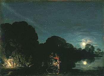 The Flight into Egypt - Adam Elsheimer reproduction oil painting