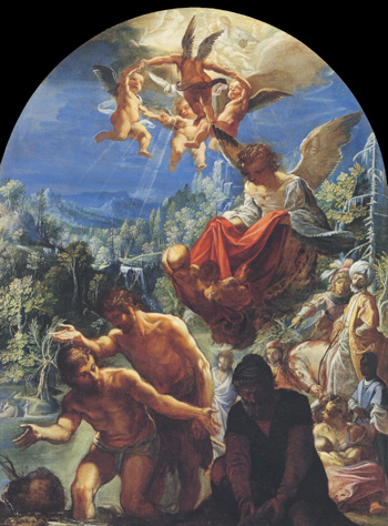 The Baptism of Christ - Adam Elsheimer reproduction oil painting