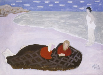 Chilly Girls by the Sea 1944 - Milton Avery reproduction oil painting