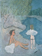 Country Brook 1938 - Milton Avery reproduction oil painting