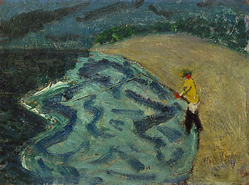 Man Fishing 1938 - Milton Avery reproduction oil painting