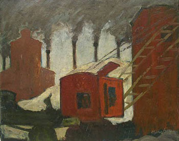 Smokestacks c1930 - Milton Avery reproduction oil painting