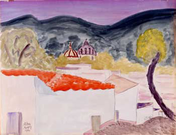 Village Rooftops 1946 - Milton Avery reproduction oil painting