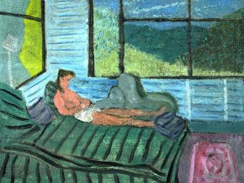 Interior with Figure 1938 - Milton Avery reproduction oil painting