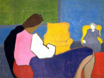 Sally and Sara 1947 - Milton Avery reproduction oil painting