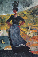 Portrait of Hortensia Peasant Woman from Cadaques c1918 - Salvador Dali reproduction oil painting