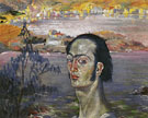 Self Portrait with the Neck of Raphael c1920 - Salvador Dali reproduction oil painting