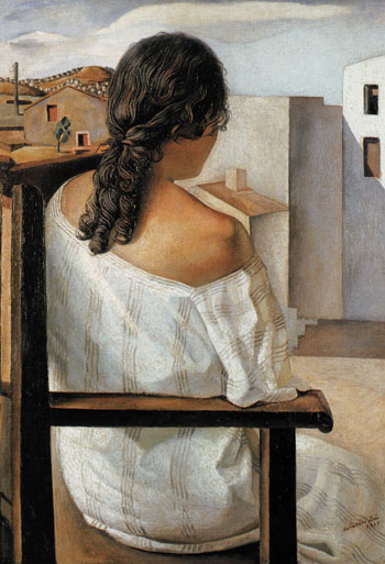 Seated Girl Seen from the Back 1925 - Salvador Dali reproduction oil painting