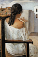 Seated Girl Seen from the Back 1925 - Salvador Dali reproduction oil painting