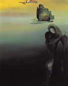 Gradiva Finds the Anthropomorphic Ruins 1931 - Salvador Dali reproduction oil painting