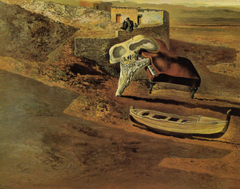 Atmospheric Skull Sodomizing a Grand Piano 1934 - Salvador Dali reproduction oil painting