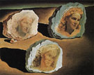 Three Faces of Gala appearing among the Rocks 1945 - Salvador Dali
