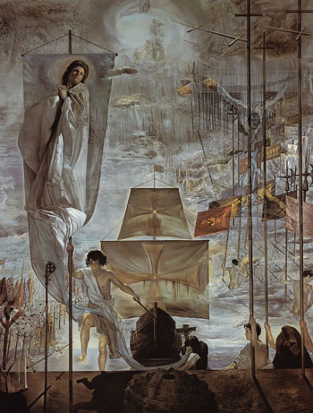 The Discovery of America by Christopher Columbus I c1958 - Salvador Dali reproduction oil painting