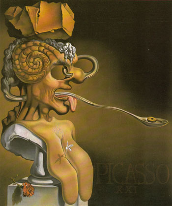 Portrait of Picasso 1947 - Salvador Dali reproduction oil painting