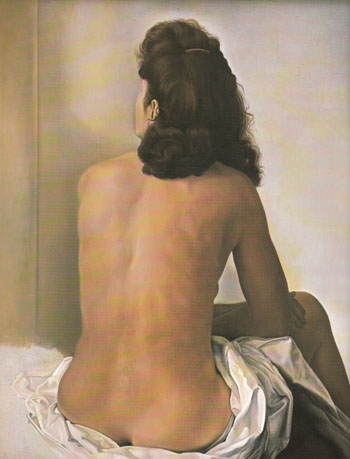 Gala Nude from the Back Looking in an Invisible Mirror 1960 - Salvador Dali reproduction oil painting