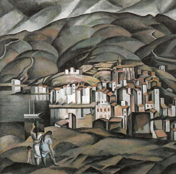 Cadaques seen from the Tower of Creus c1923 - Salvador Dali reproduction oil painting