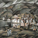 Cadaques seen from the Tower of Creus c1923 - Salvador Dali reproduction oil painting