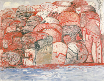 Groop in Sea 1979 - Philip Guston reproduction oil painting