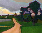 Church at Orgeruse 1908 - Auguste Herbin reproduction oil painting