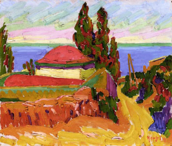 Corsican Landscape 1907 - Auguste Herbin reproduction oil painting