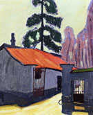 Entrance to the Corbeau Mill 1908 - Auguste Herbin reproduction oil painting