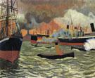 Hamburgs Port 1907 - Auguste Herbin reproduction oil painting