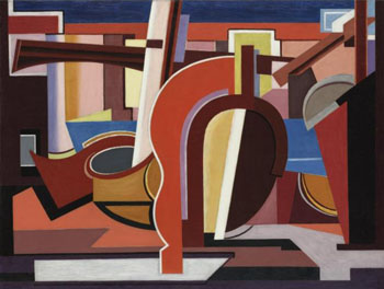 La Barque 1927 - Auguste Herbin reproduction oil painting