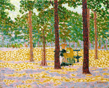 Park in Paris 1904 - Auguste Herbin reproduction oil painting