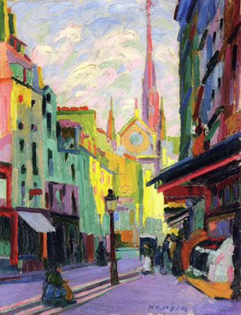 The Place Maubert in Paris 1907 - Auguste Herbin reproduction oil painting