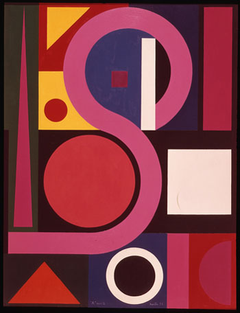 A No 2 1955 - Auguste Herbin reproduction oil painting