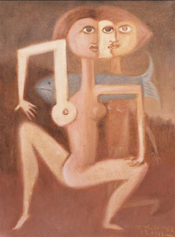 Ame Demonocratique 1943 - Victor Brauner reproduction oil painting