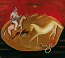 Avalier Cheval Blanc Et Serpent - Victor Brauner reproduction oil painting