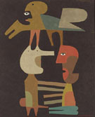 Le Lien Secret 1964 - Victor Brauner reproduction oil painting