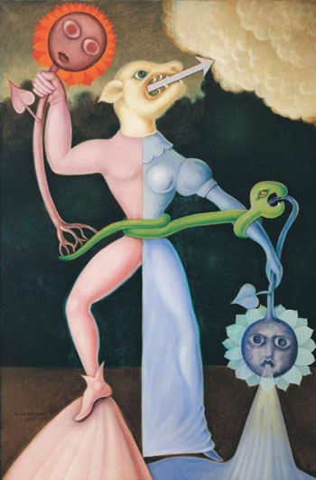 Naissance de La Matiere 1840 - Victor Brauner reproduction oil painting